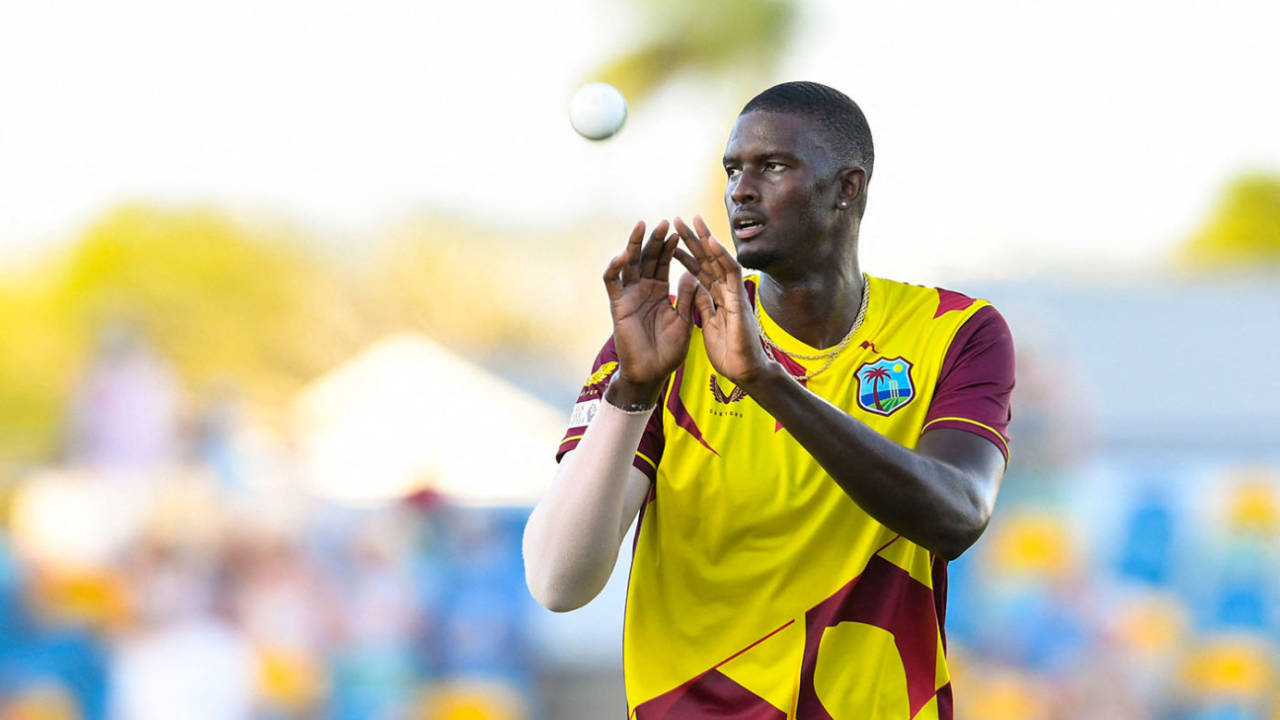 Jason Holder set up West Indies' opening victory with figures of 4 for 7&nbsp;&nbsp;&bull;&nbsp;&nbsp;AFP via Getty Images