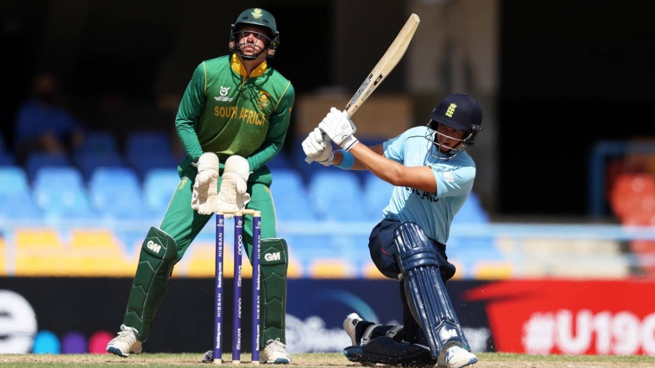Jacob Bethell smacked 88 off 42, England vs South Africa, 1st quarter-final, Under-19 World Cup, North Sound, January 26, 2022