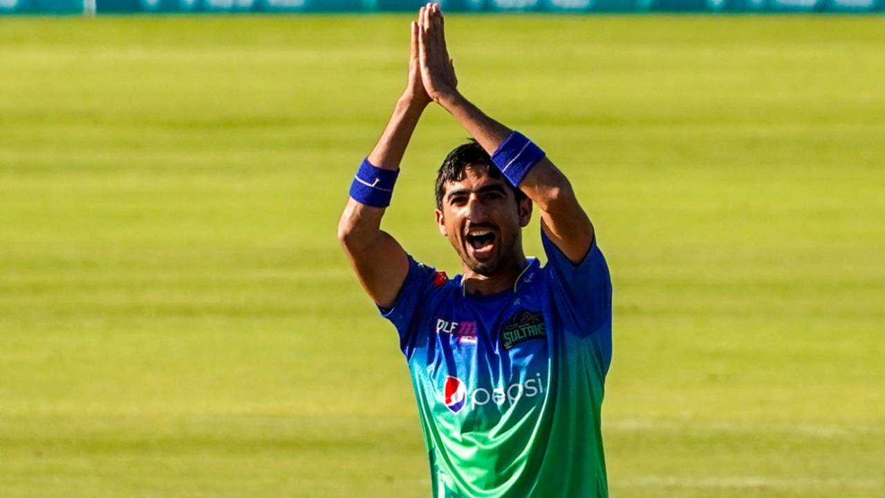 Shahnawaz Dahani celebrates a wicket&nbsp;&nbsp;&bull;&nbsp;&nbsp;PSL