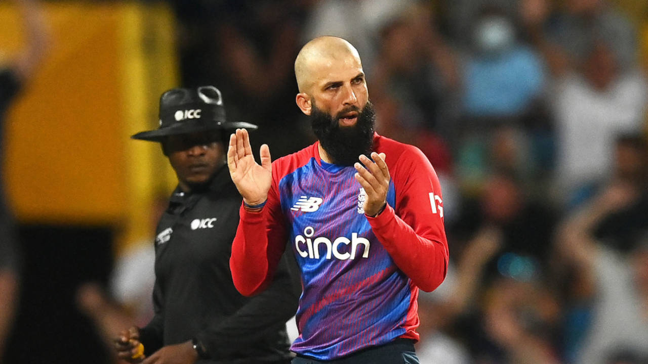 Moeen Ali removed both openers, West Indies vs England, 4th T20I, Bridgetown, January 29, 2022