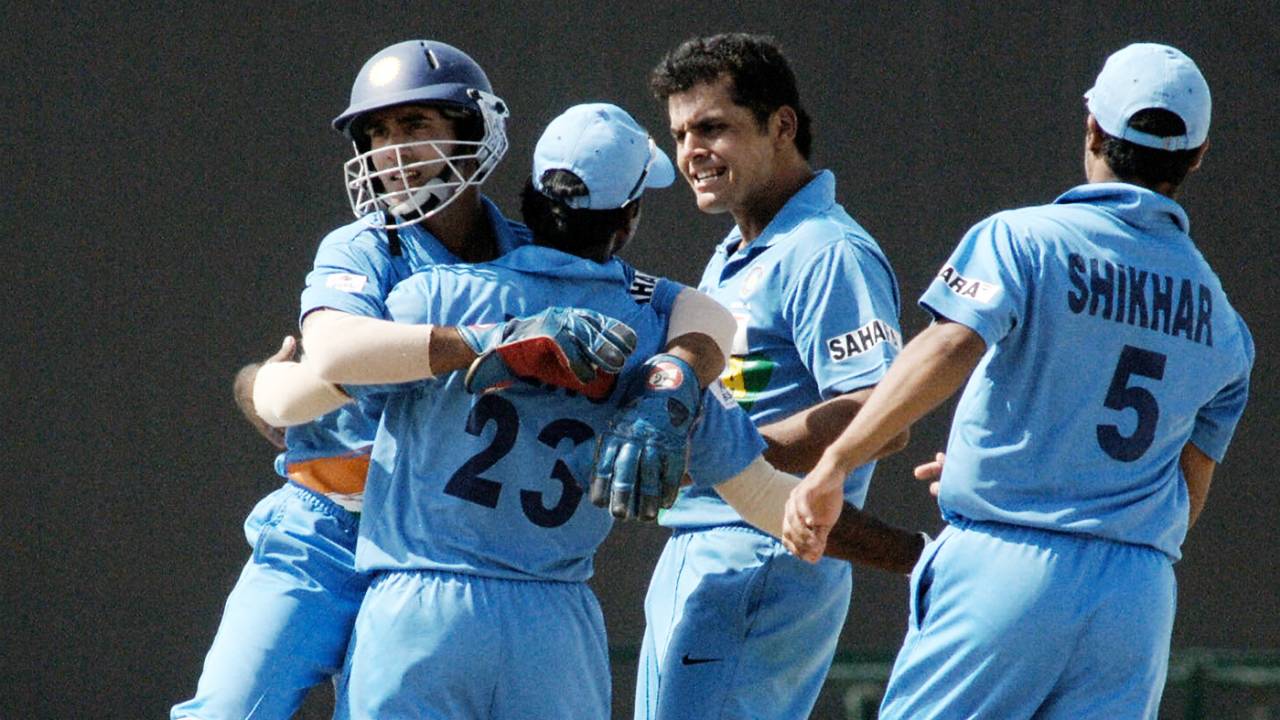 Dinesh Karthik and Reetinder Sodhi combine to dismiss Mohammad Hafeez, India A v Pakistan A, EurAsia Series, Abu Dhabi, May 5, 2006
