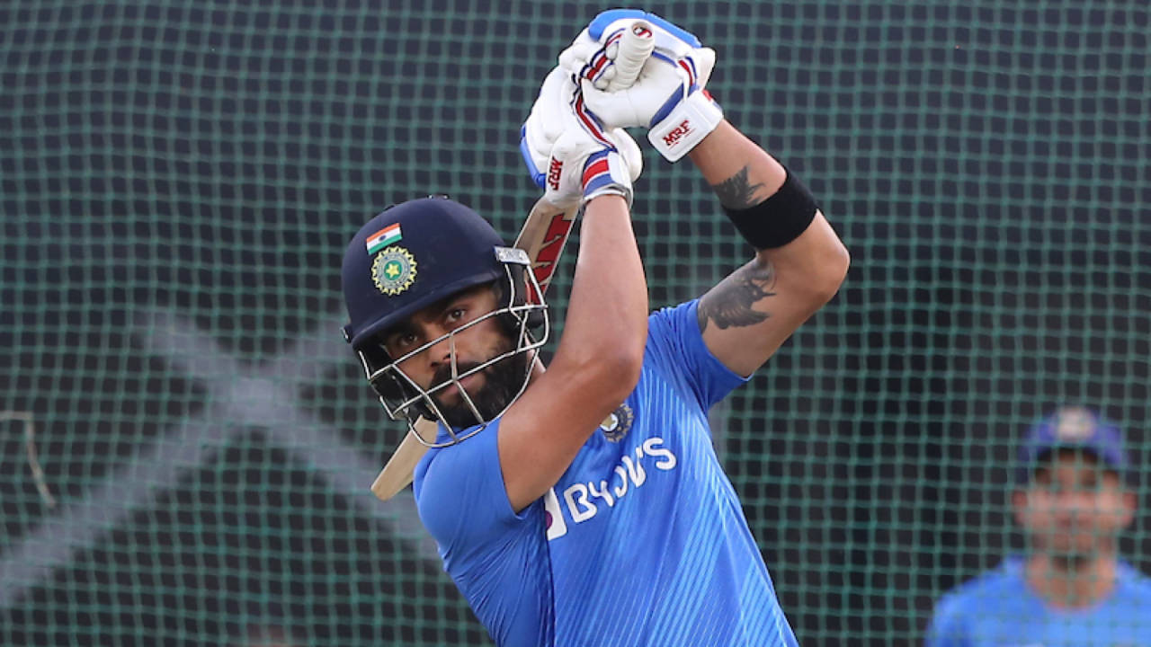 Virat Kohli hits out at a nets session, India vs West Indies, 1st ODI, Ahmedabad, February 5, 2022