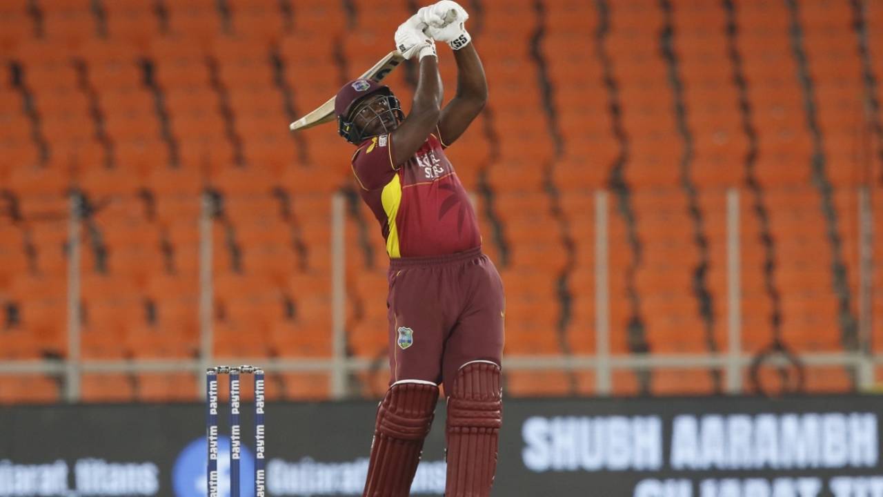 Odean Smith launches it high, India vs West Indies, 2nd ODI, Ahmedabad, February 9, 2022