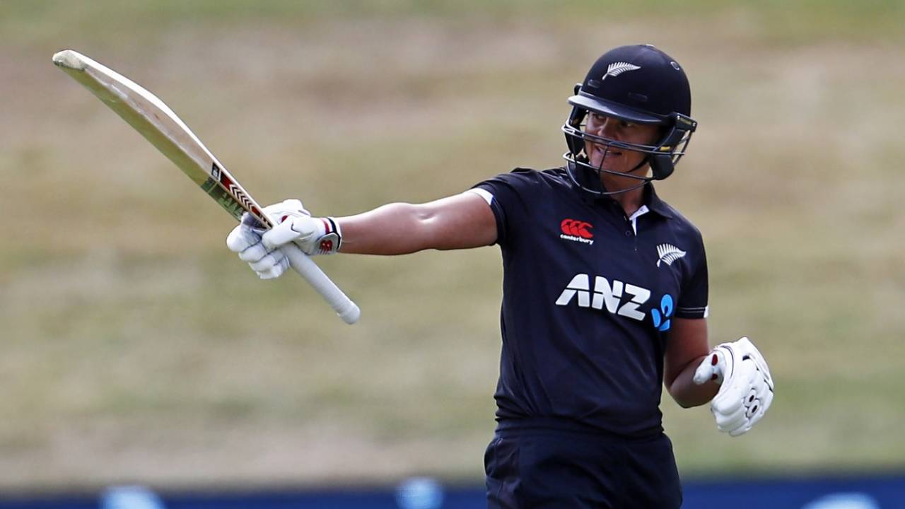 Suzie Bates made her 11th ODI century. Only Meg Lanning has more (14) , New Zealand vs India, 1st Women's ODI, Queenstown, February 12, 2022