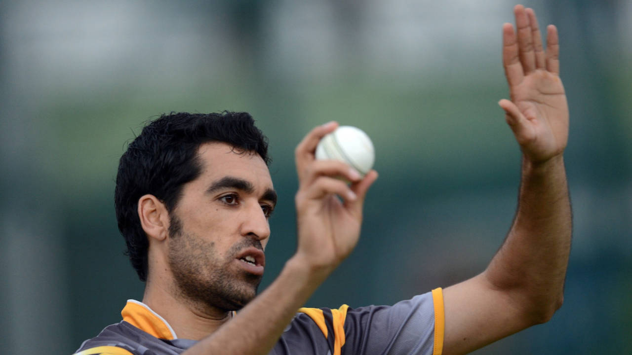 Umar Gul in the nets the day before the Pakistan vs New Zealand match, World T20 2012, Group D, Pallekele, September, 22, 2012