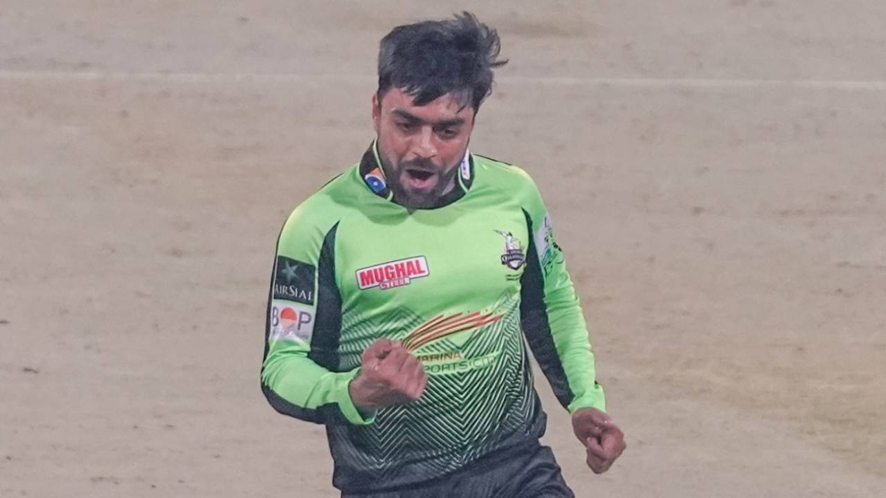 Rashid Khan finished with 2 for 33 from his four overs, Lahore Qalandars vs Multan Sultans, PSL 2022, Lahore, February 11, 2022