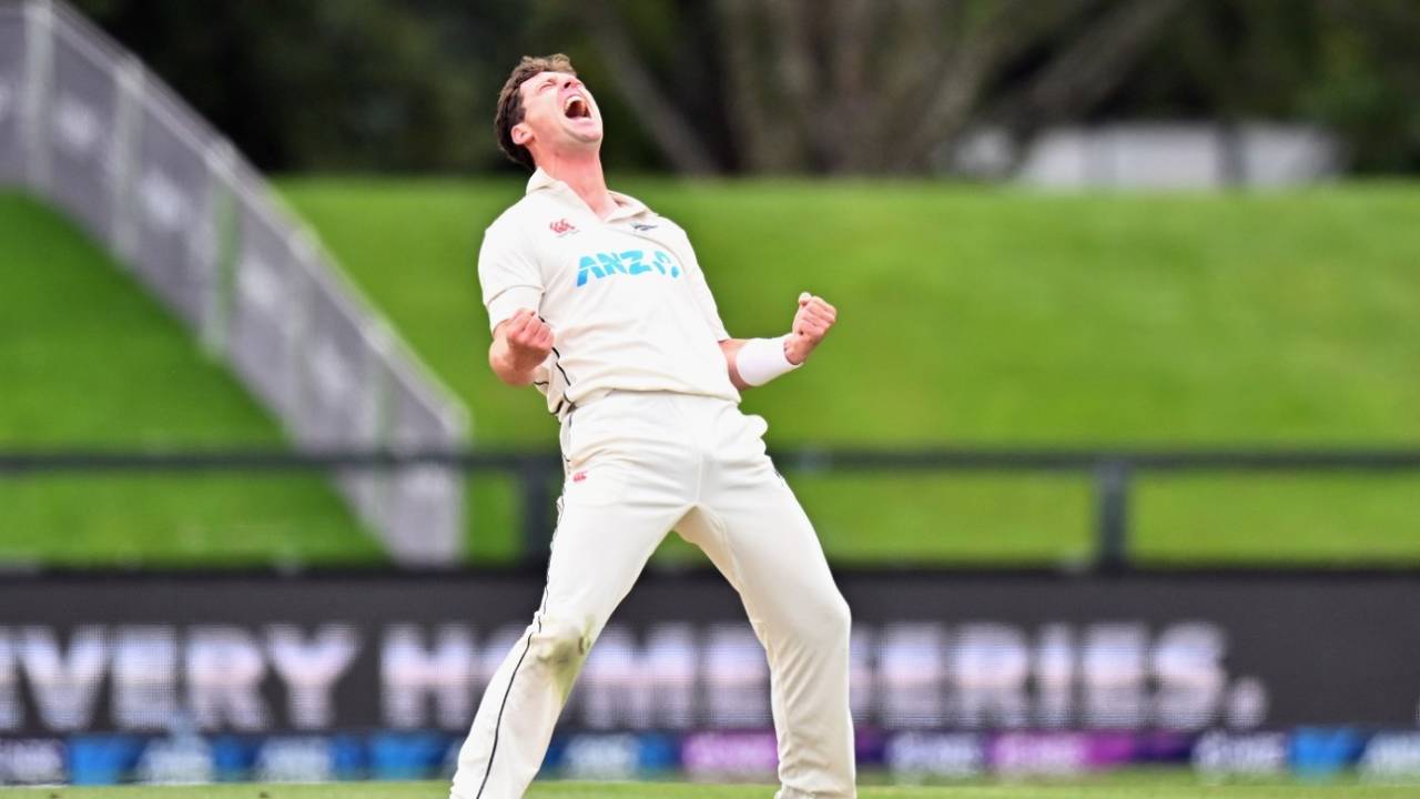 Matt Henry was pumped for his 50th wicket, New Zealand vs South Africa, 2nd Test, Christchurch, 3rd day, February 27, 2022