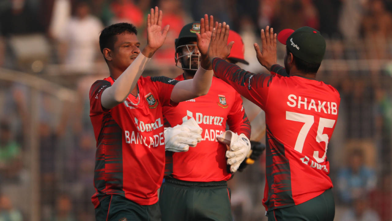 Nasum Ahmed picked four wickets for just ten runs, Bangladesh vs Afghanistan, 1st T20I, Dhaka, March 3, 2022