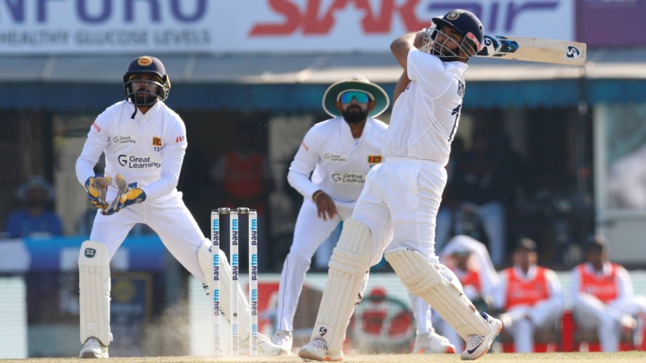 Rishabh Pant tees off, India vs Sri Lanka, 1st Test, Mohali, 1st day, March 4, 2022