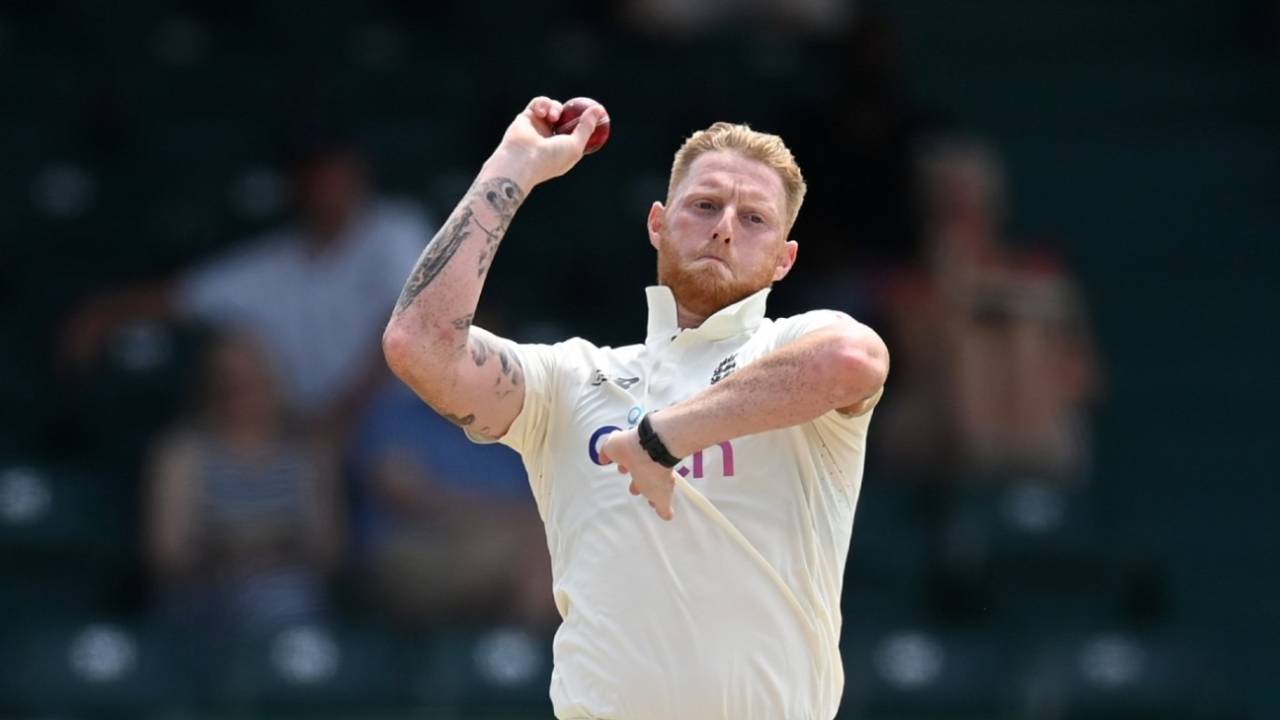 Ben Stokes bowls during England's warm-up in Coolidge, CWI President's XI vs England XI, Tour match, Coolidge Cricket Ground, Antigua, March 3, 2022