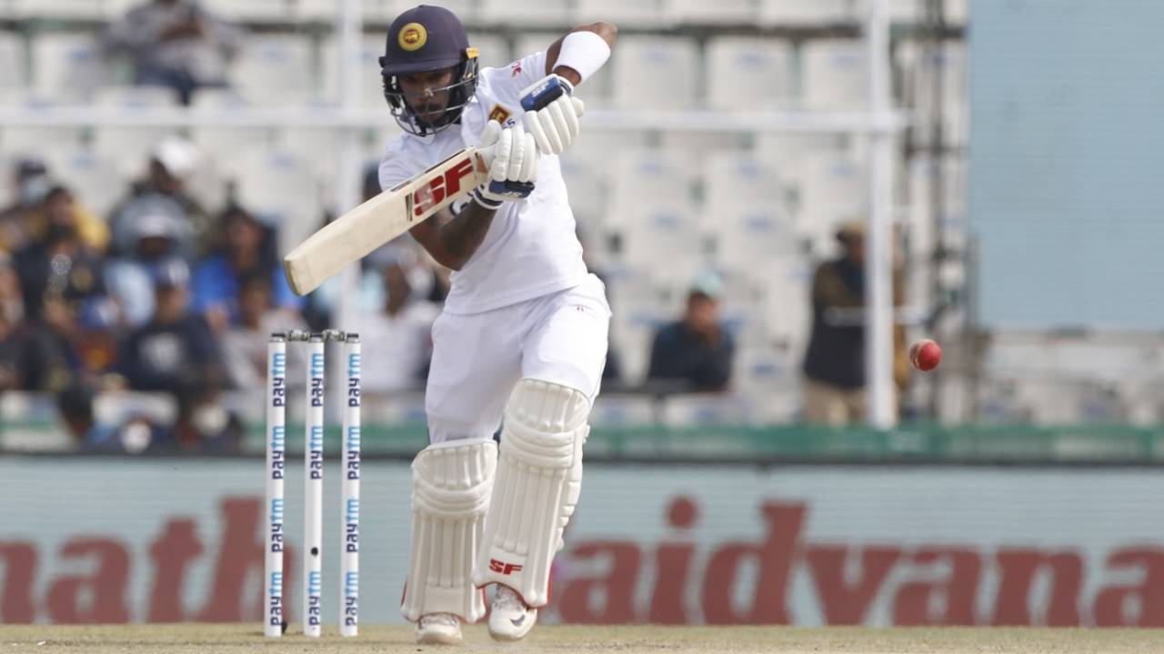 Pathum Nissanka hit an unbeaten 61 in Sri Lanka's 174 in the first innings of the Mohali Test&nbsp;&nbsp;&bull;&nbsp;&nbsp;BCCI