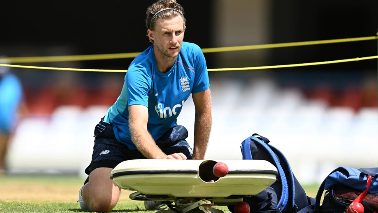 Joe Root feeds balls during a training drill, Antigua, March 6, 2022