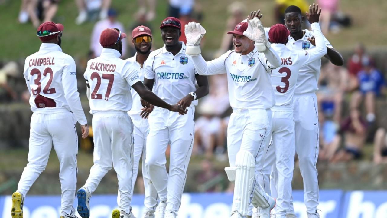 Jason Holder claimed the wicket of Dan Lawrence as West Indies started strongly&nbsp;&nbsp;&bull;&nbsp;&nbsp;Getty Images