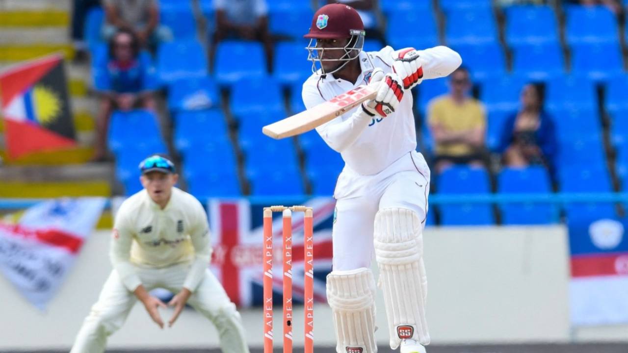 Nkrumah Bonner dug in for West Indies with a fighting half-century, West Indies vs England, 1st Test, Antigua, 3rd day, March 10, 2022