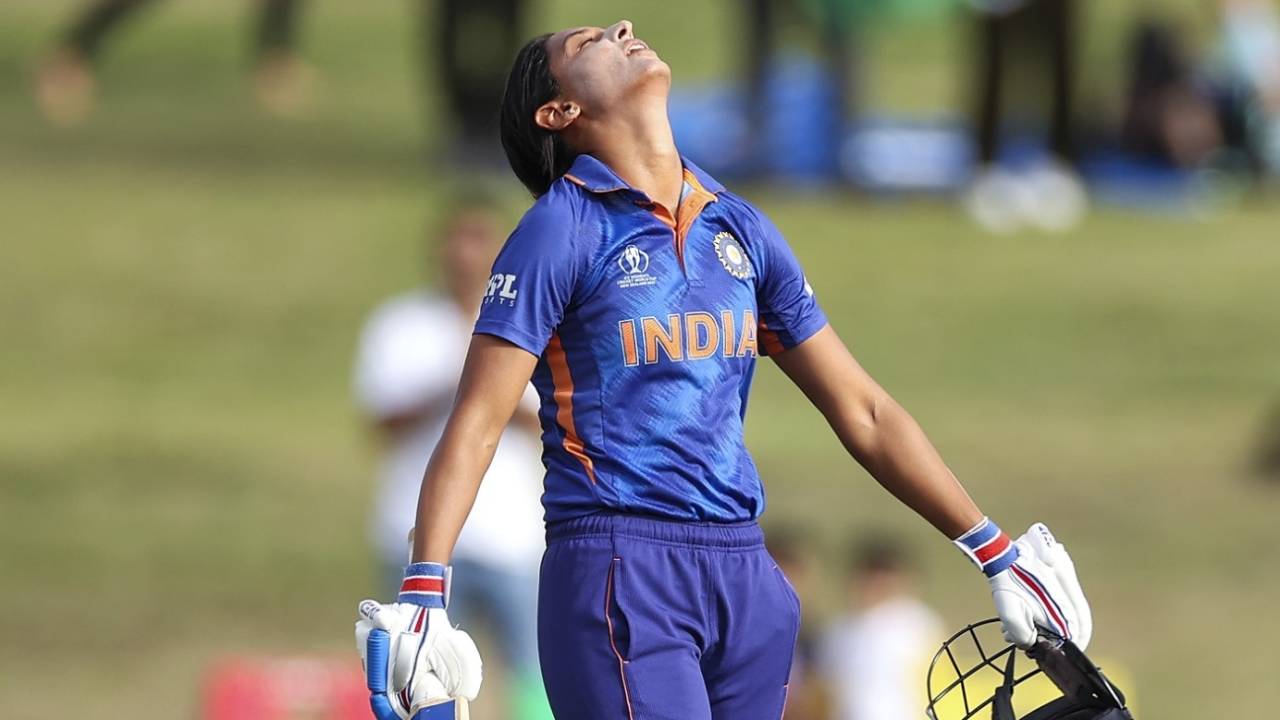 Harmanpreet Kaur celebrates her century, West Indies vs India, Women's World Cup 2022, Hamilton, March 12, 2022