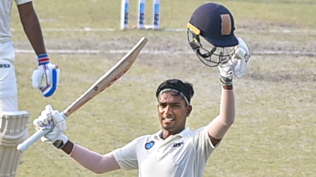 Kumar Kushagra hit 37 fours and two sixes while scoring 266 off 269 balls