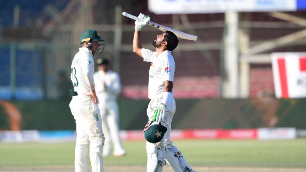 Babar Azam celebrates his 6th Test century, Pakistan vs Australia, 2nd Test, Karachi, March 15, 2022