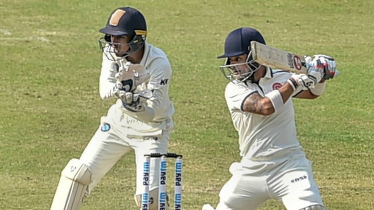 Chetan Bist plays the cut, Jharkhand vs Nagaland, Ranji Trophy, 4th day, Kolkata, March 15, 2022