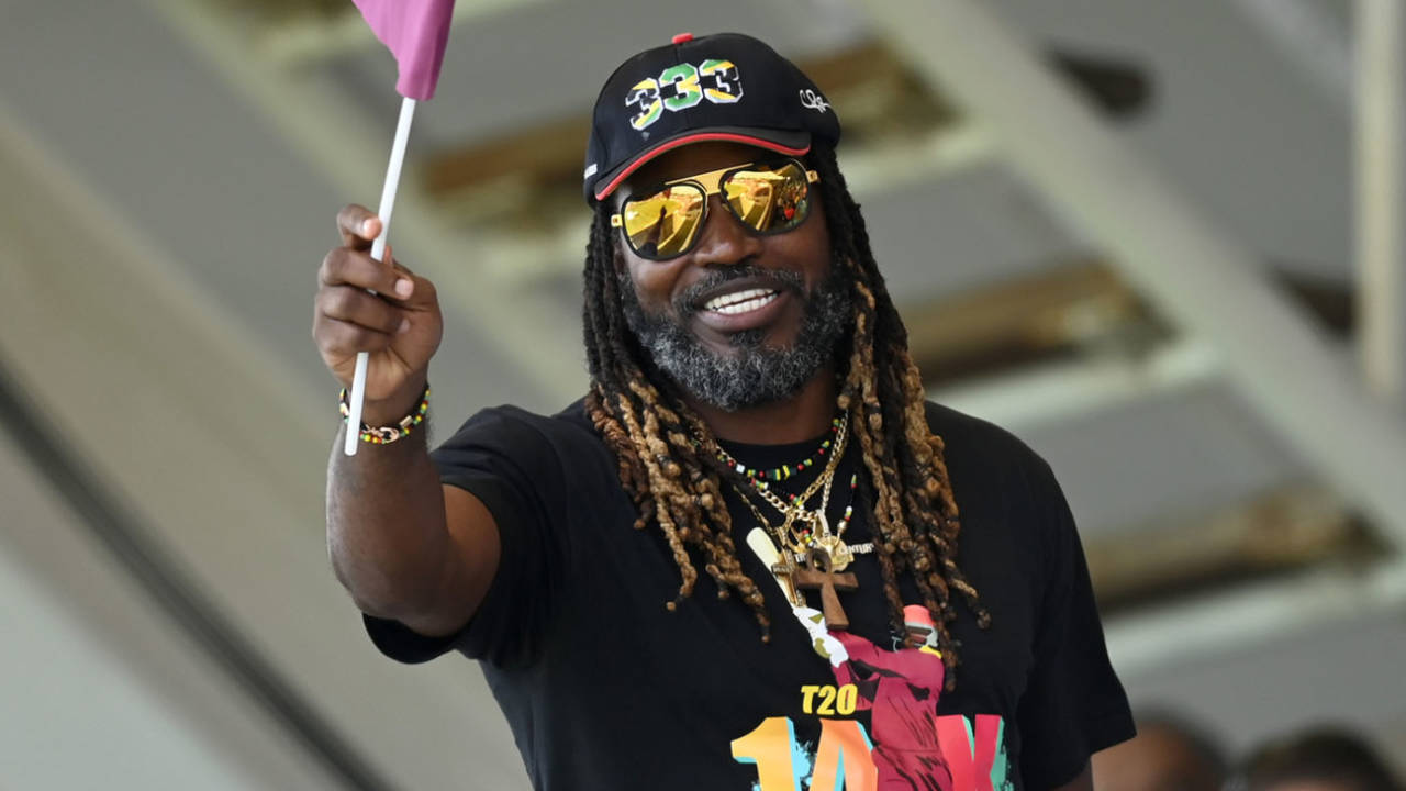 Chris Gayle was in the stands at Kensington Oval, West Indies vs England, 2nd Test, Kensington Oval, 1st day, Barbados, March 16, 2022