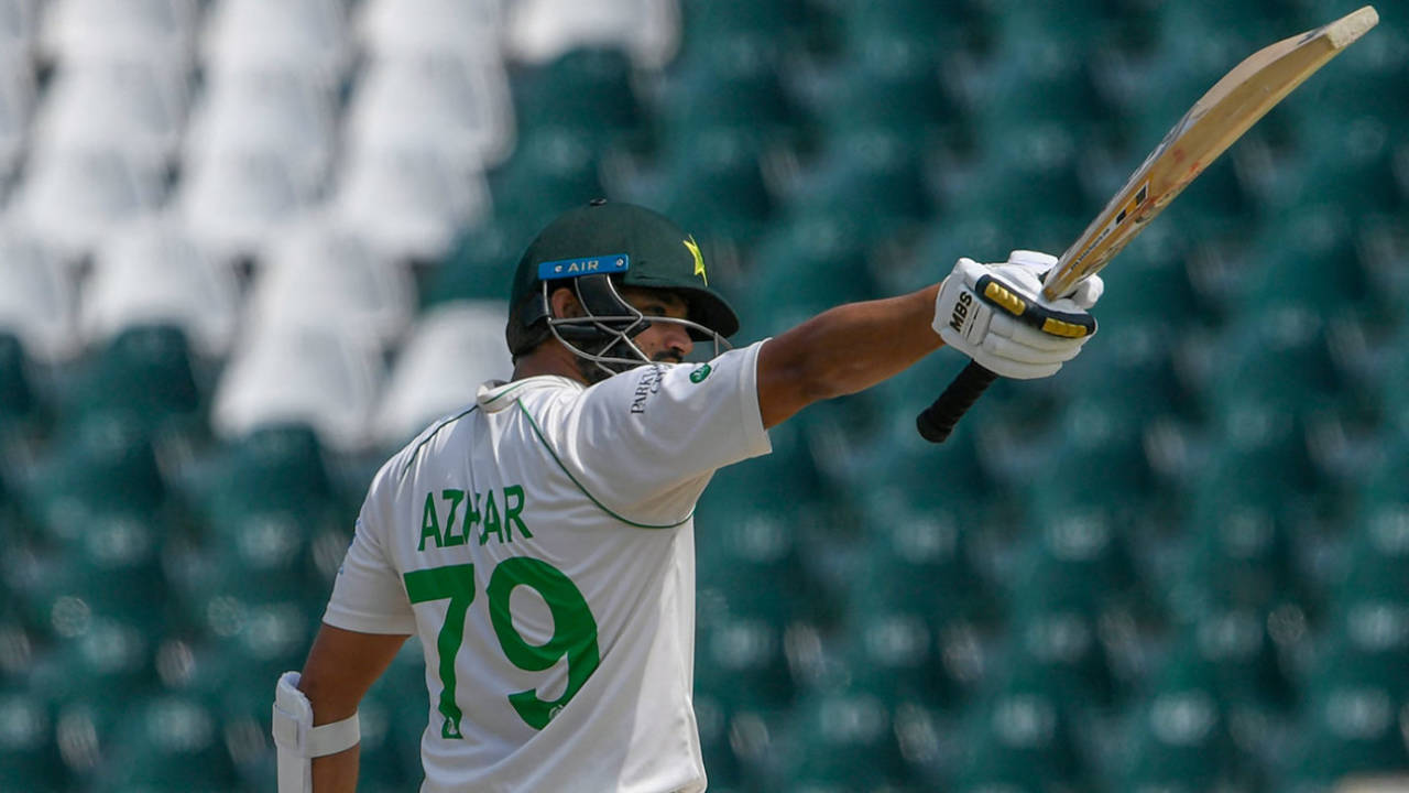 On an otherwise bleak day for Pakistan, Azhar Ali scored 78 and brought up the milestone of 7000 Test runs&nbsp;&nbsp;&bull;&nbsp;&nbsp;AFP/Getty Images