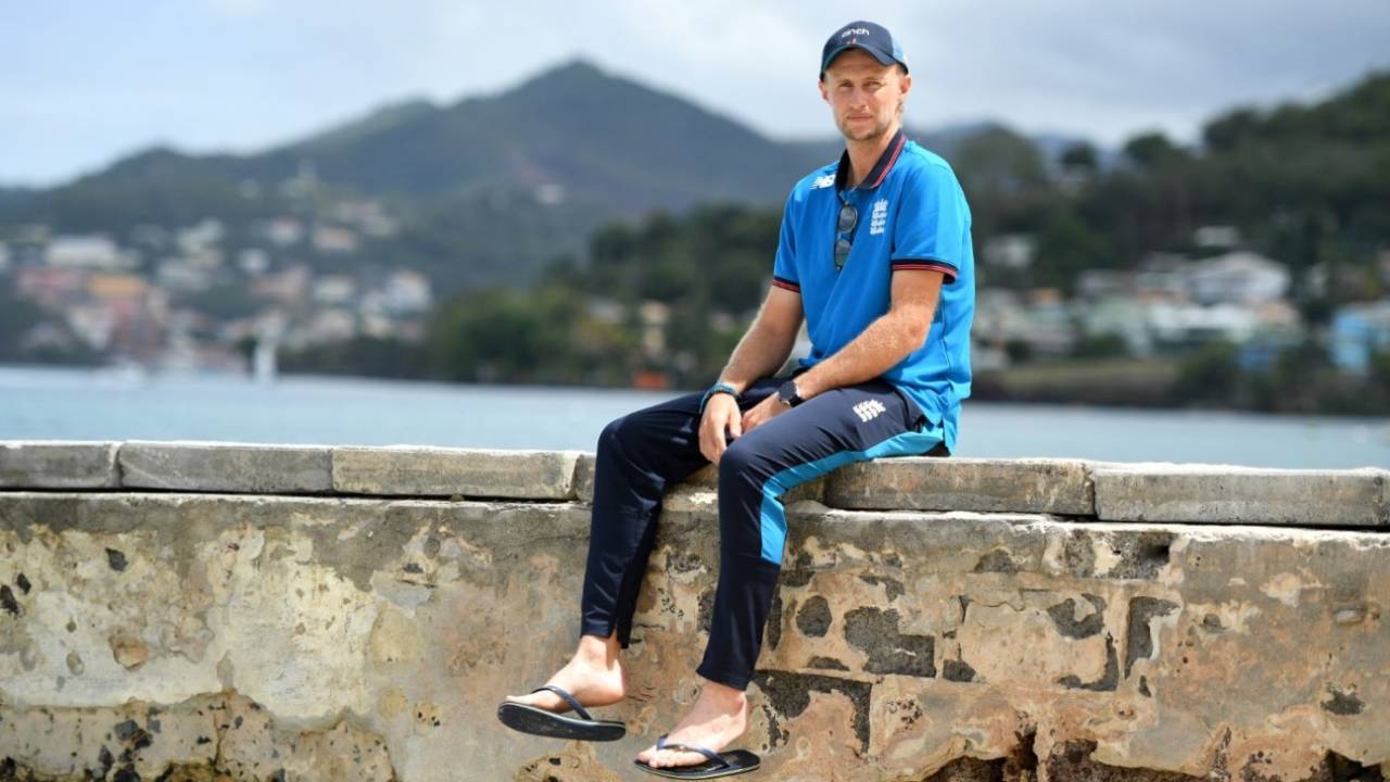 Joe Root poses on Grand Anse Beach in Grenada ahead of the third Test, West Indies vs England, 3rd Test, Grenada, March 23, 2022