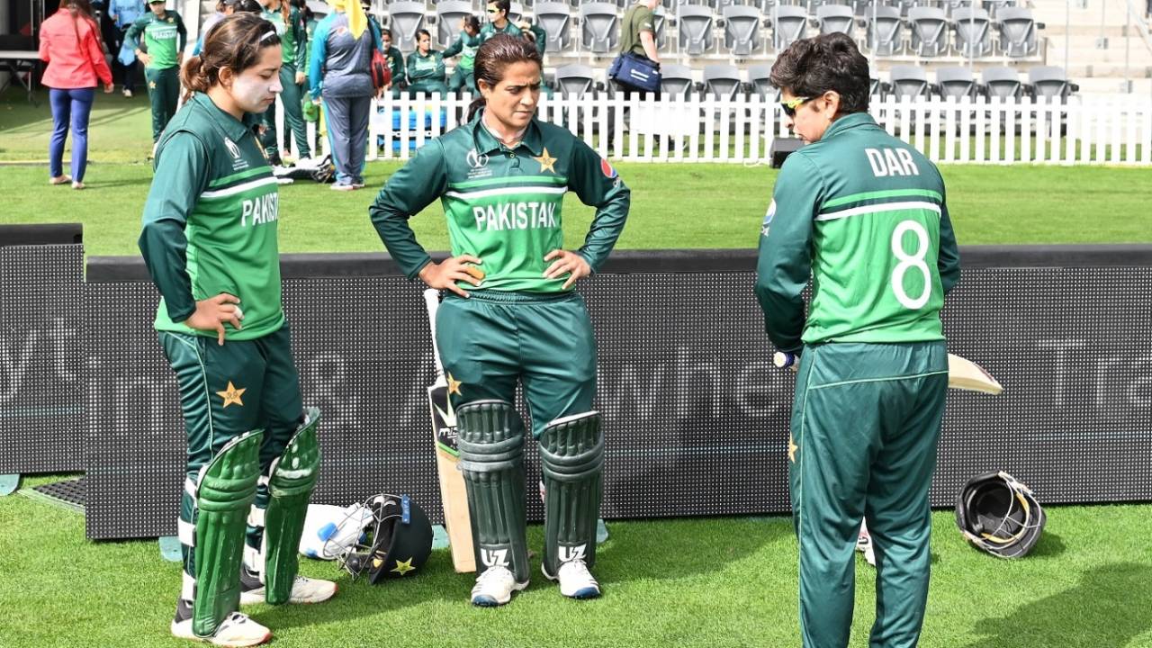 Sidra Ameen (c) was the only Pakistan batter to score 200 or more in the Women's World Cup 2022&nbsp;&nbsp;&bull;&nbsp;&nbsp;ICC via Getty Images