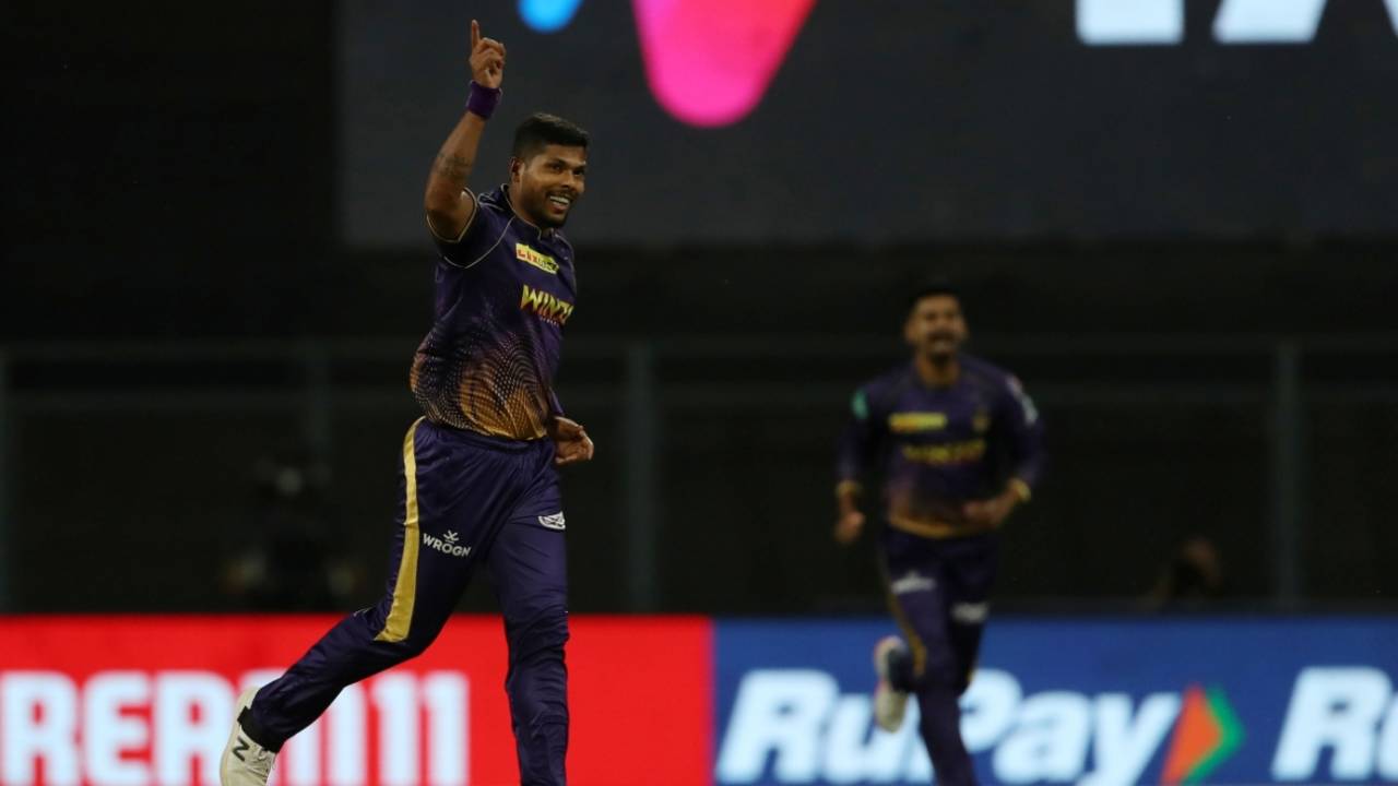 Umesh Yadav picked up the first wicket of IPL 2022, snagging Ruturaj Gaikwad for a duck, Chennai Super Kings vs Kolkata Knight Riders, IPL 2022, Mumbai, March 26, 2022