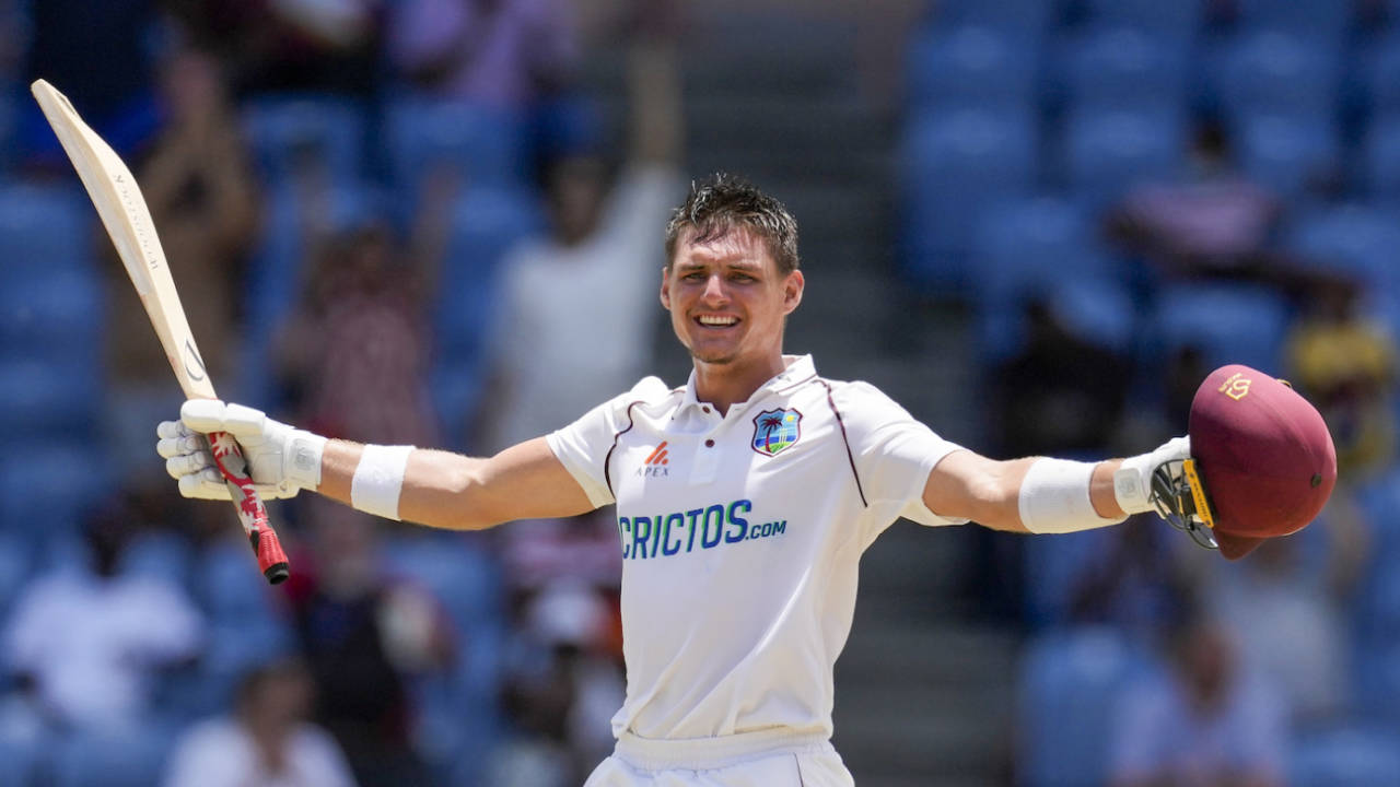 Joshua Da Silva brought up his first Test century, West Indies vs England, 3rd Test, St George's, Grenada, 3rd day, March 26, 2022