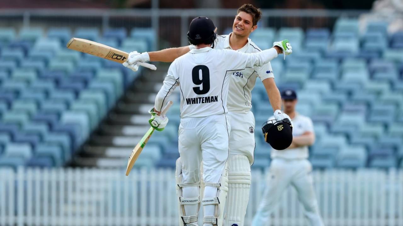 Sam Whiteman and Aaron Hardie both made centuries, Western Australia vs Victoria, Sheffield Shield final, Day 4, Perth, April 2, 2022