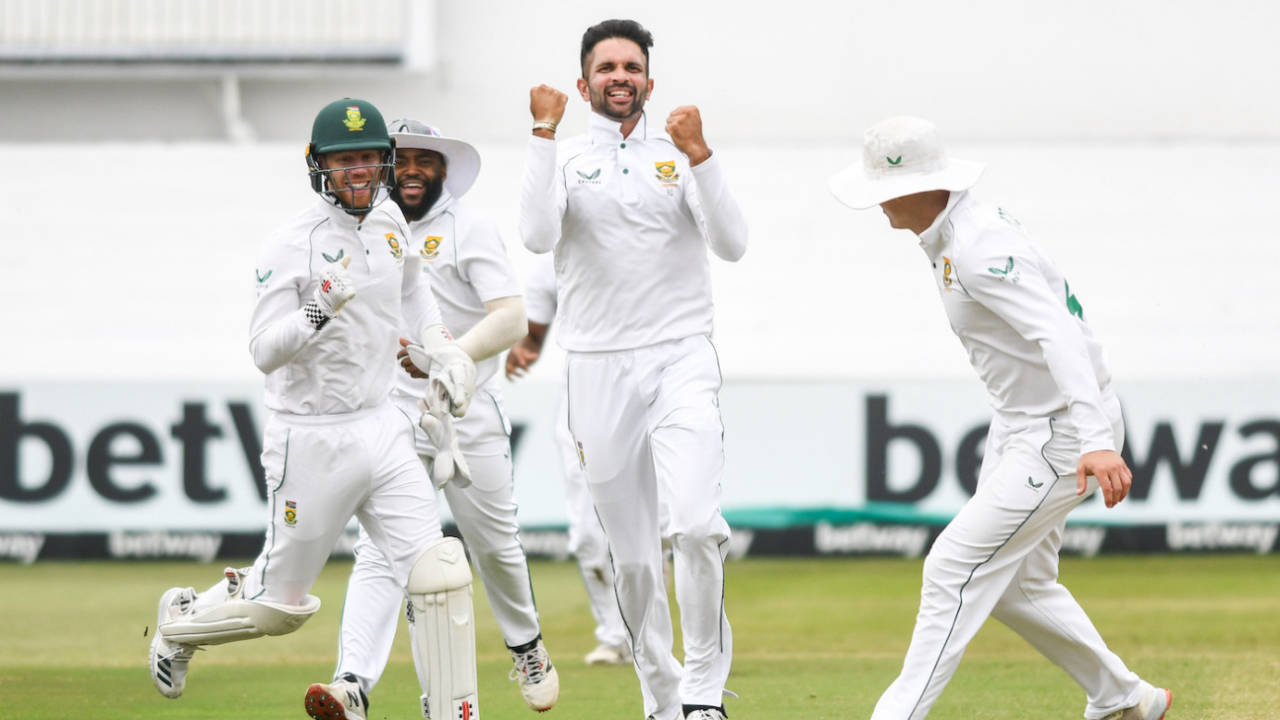 Keshav Maharaj needed just 60 balls to pick up his seven wickets, the second-fastest since the start of 2002&nbsp;&nbsp;&bull;&nbsp;&nbsp;Getty Images