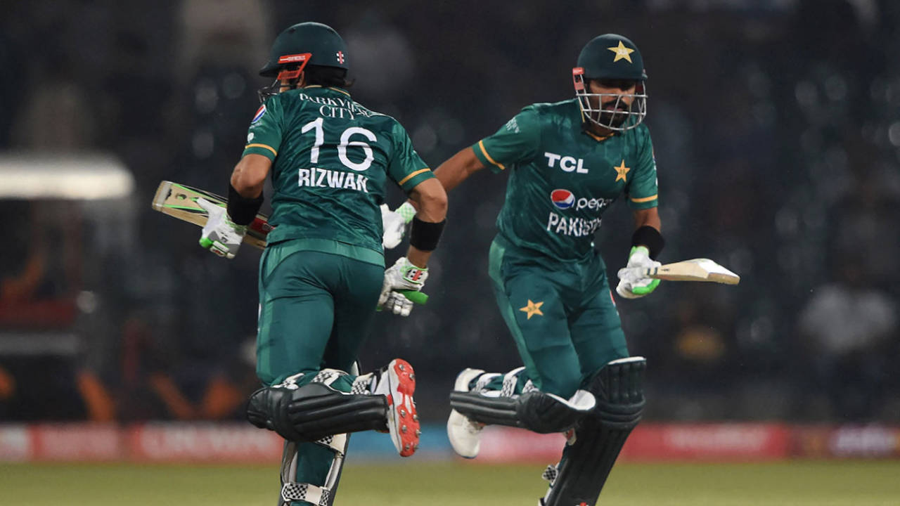 Babar Azam and Mohammad Rizwan have faced criticism over their strike rate&nbsp;&nbsp;&bull;&nbsp;&nbsp;AFP/Getty Images