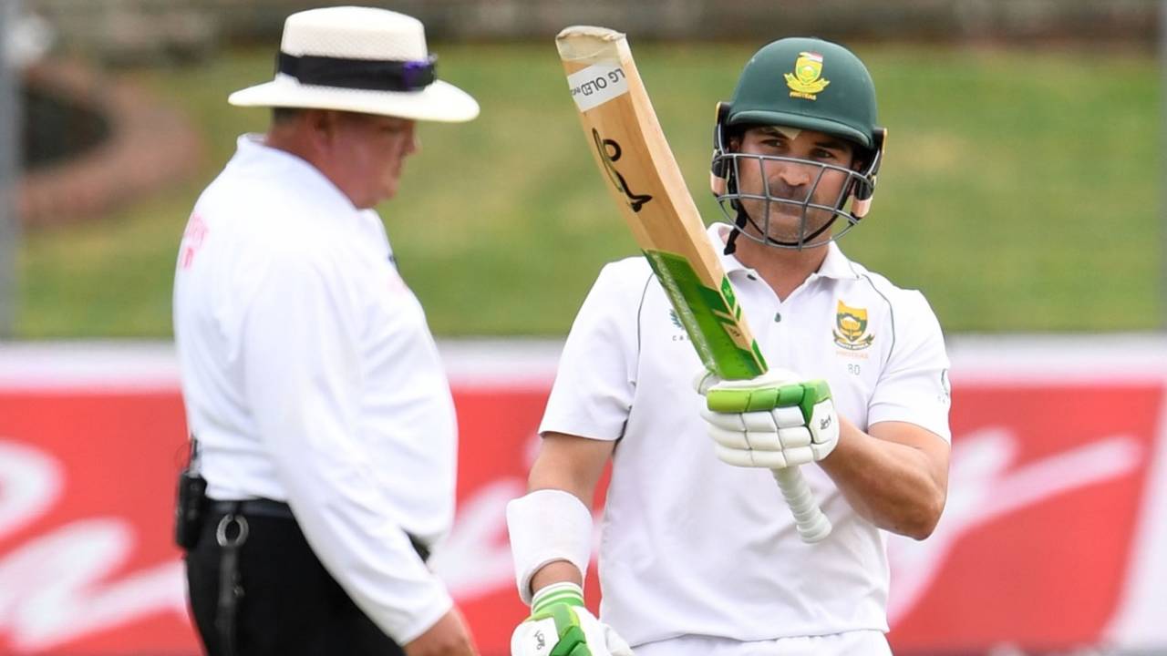 Dean Elgar posted his fifth 50+ score in six innings against Bangladesh, South Africa v Bangladesh, 2nd Test, Gqeberha, 1st day, April 8, 2022