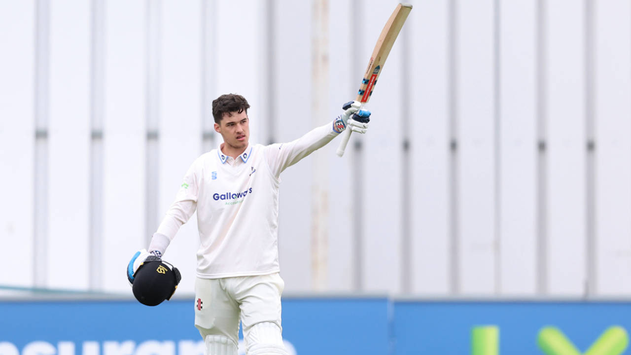 Tom Clark raised his maiden first-class hundred, Sussex vs Nottinghamshire, LV= Insurance Championship, Division Two, Hove, April 8, 2022