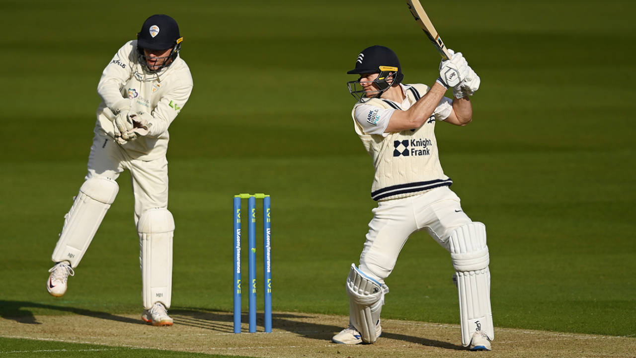 Robbie White chipped in with useful runs, Middlesex vs Derbyshire, LV= Insurance Championship, Division Two, Lord's, April 7, 2022