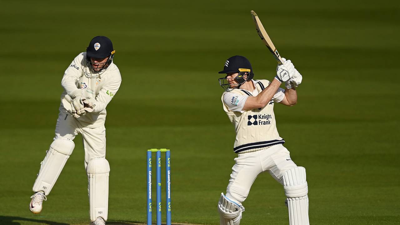 Robbie White chipped in with useful runs, Middlesex vs Derbyshire, LV= Insurance Championship, Division Two, Lord's, April 7, 2022