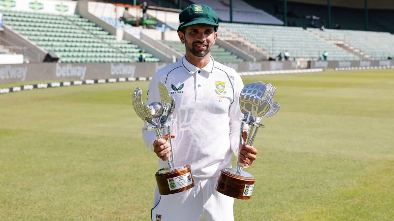 Keshav Maharaj was named the Player of the Match as well as the Player of the Series, South Africa vs Bangladesh, 2nd Test, Gqeberha, 4th day, April 11, 2022