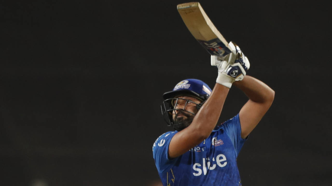 Rohit Sharma got going at the top but couldn't carry on, Mumbai Indians vs Punjab Kings, IPL 2022, Pune, April 13, 2022