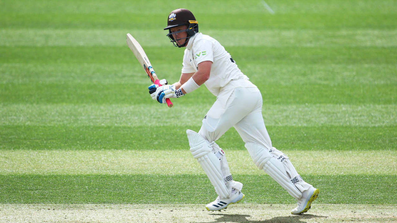 Ollie Pope scored an unbeaten century on the opening day, Surrey vs Hampshire, LV= Insurance County Championship division one, 1st day, The Kia Oval, April 14, 2022