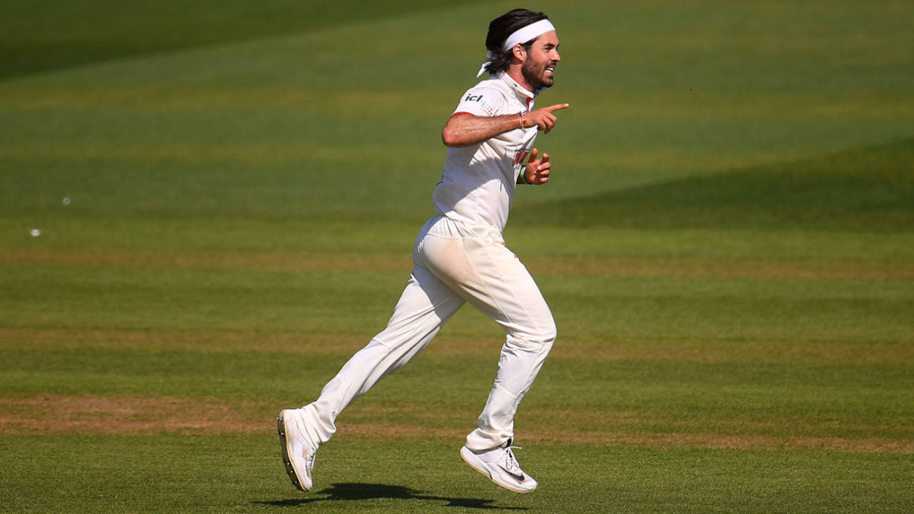 Shane Snater celebrates a wicket, Somerset vs Essex, LV= Insurance County Championship division one, 1st day, Taunton, April 15, 2022