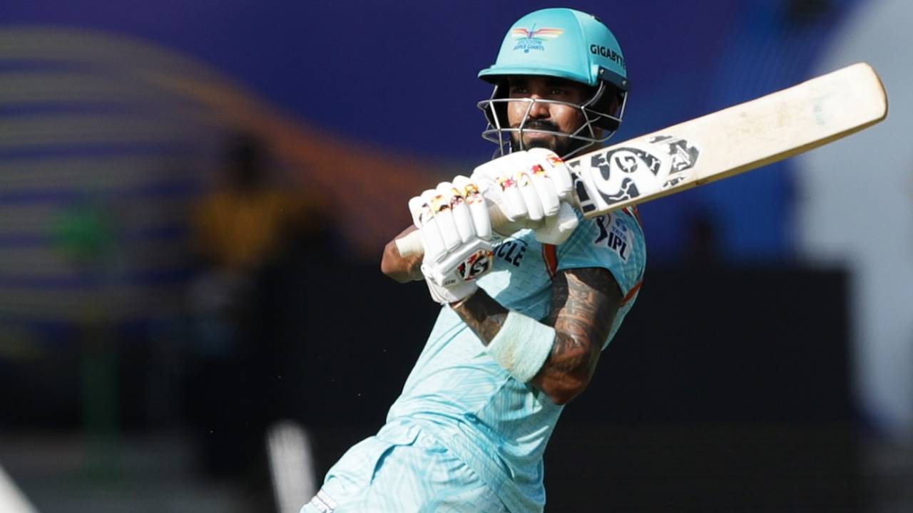 KL Rahul pulls one through square leg, Mumbai Indians vs Lucknow Super Giants, IPL 2022, Brabourne Stadium, Mumbai, April 16, 2022