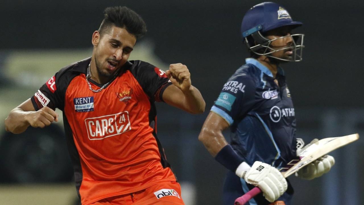 Umran Malik took a five-wicket haul, Gujarat Titans vs Sunrisers Hyderabad, IPL 2022, Wankhede Stadium, Mumbai, April 27, 2022