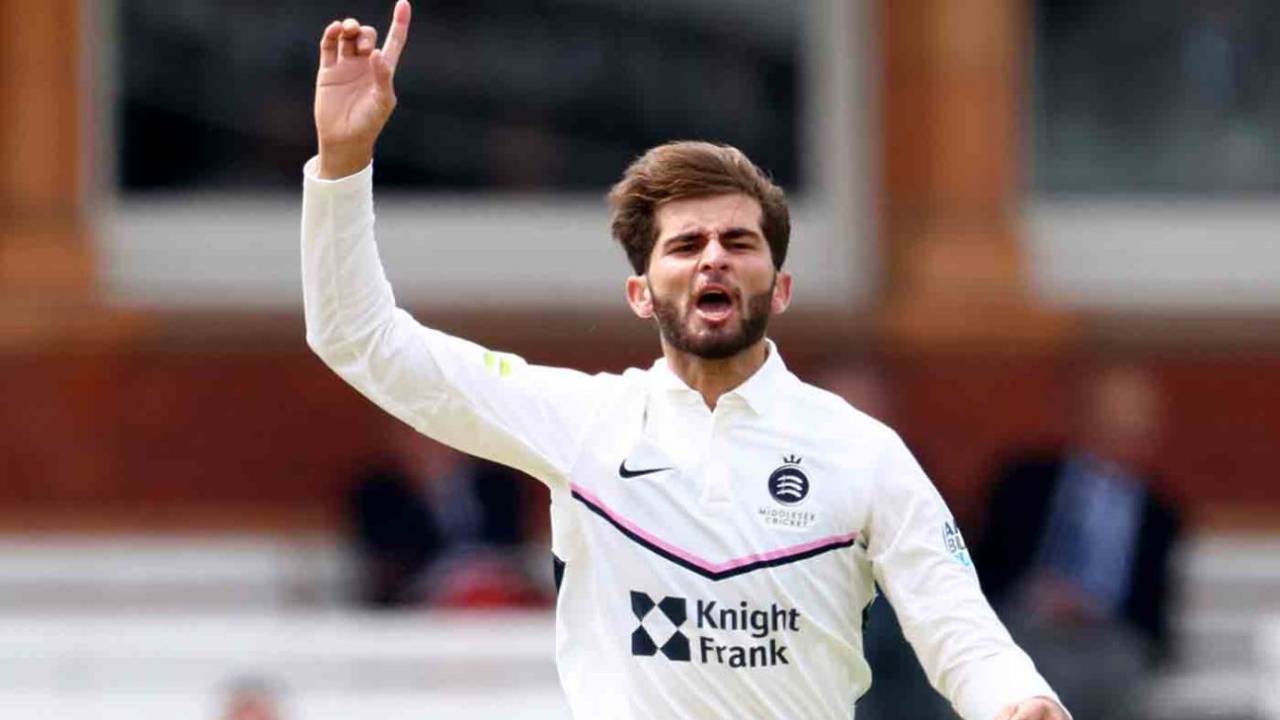 Shaheen Shah Afridi was among the wickets, Middlesex vs Leicestershire, LV= Insurance Championship, Division Two, Lord's, April 28, 2022