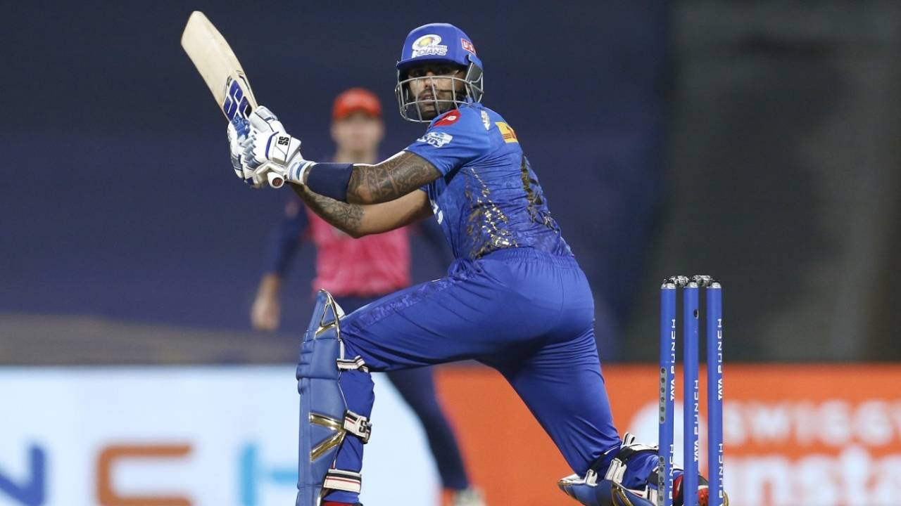 Suryakumar Yadav was his attacking self from the get-go, Mumbai Indians vs Rajasthan Royals, IPL 2022, DY Patil, Navi Mumbai, April 30, 2022