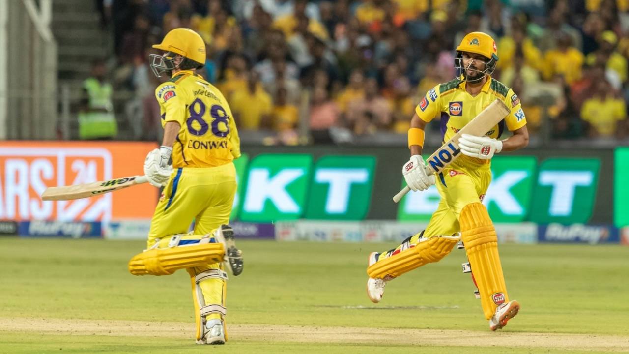 Ruturaj Gaikwad and Devon Conway added 182 runs for the first wicket, Chennai Super Kings vs Sunrisers Hyderabad, IPL 2022, Pune, May 1, 2022