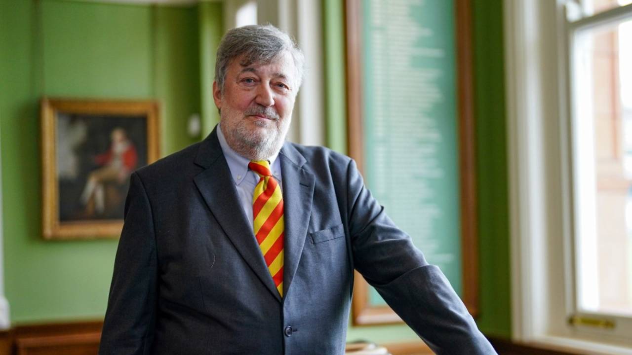 Stephen Fry has been named as the next President of MCC, May 4, 2022