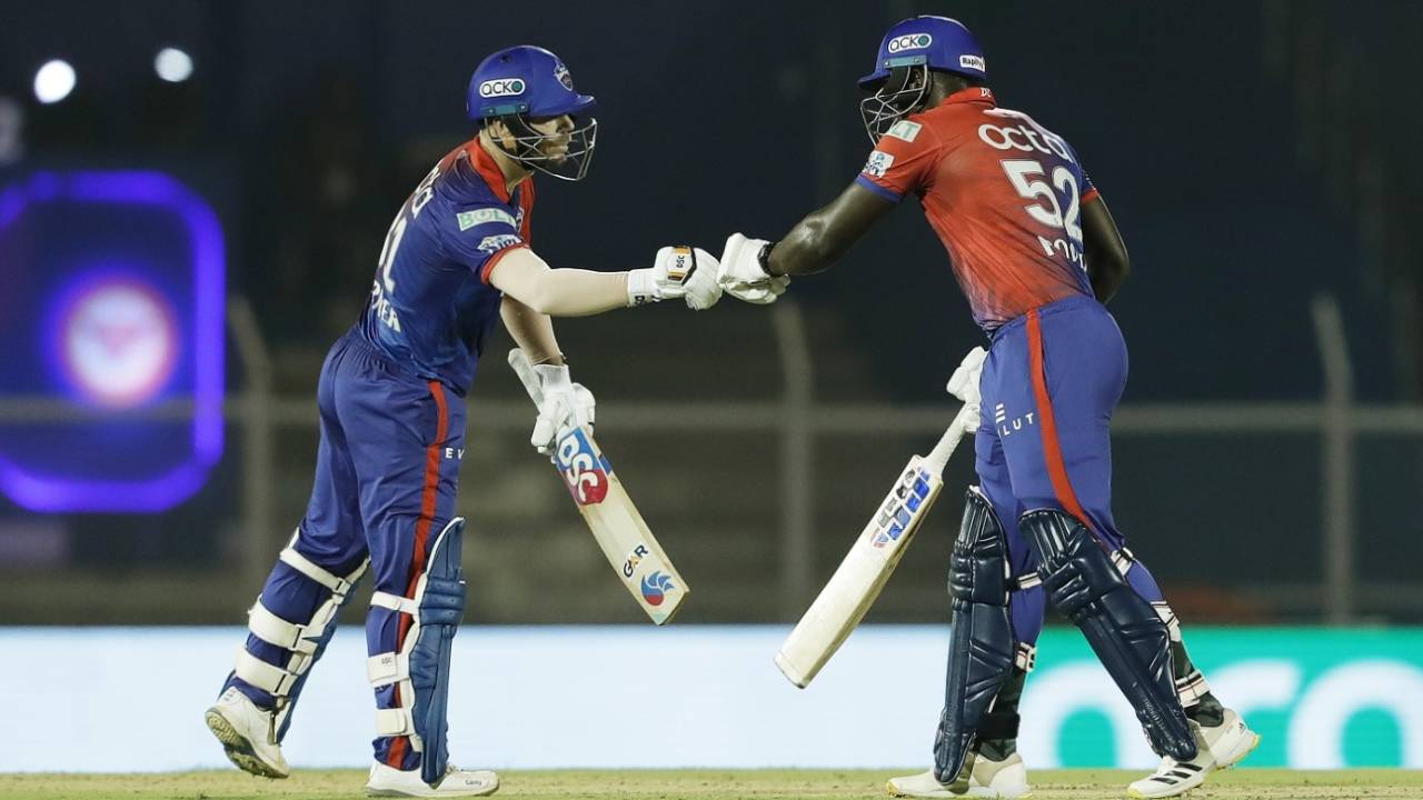 David Warner and Rovman Powell stitched an important partnership for the fourth wicket, Delhi Capitals vs Sunrisers Hyderabad, IPL 2022, Brabourne Stadium, Mumbai, May 5, 2022