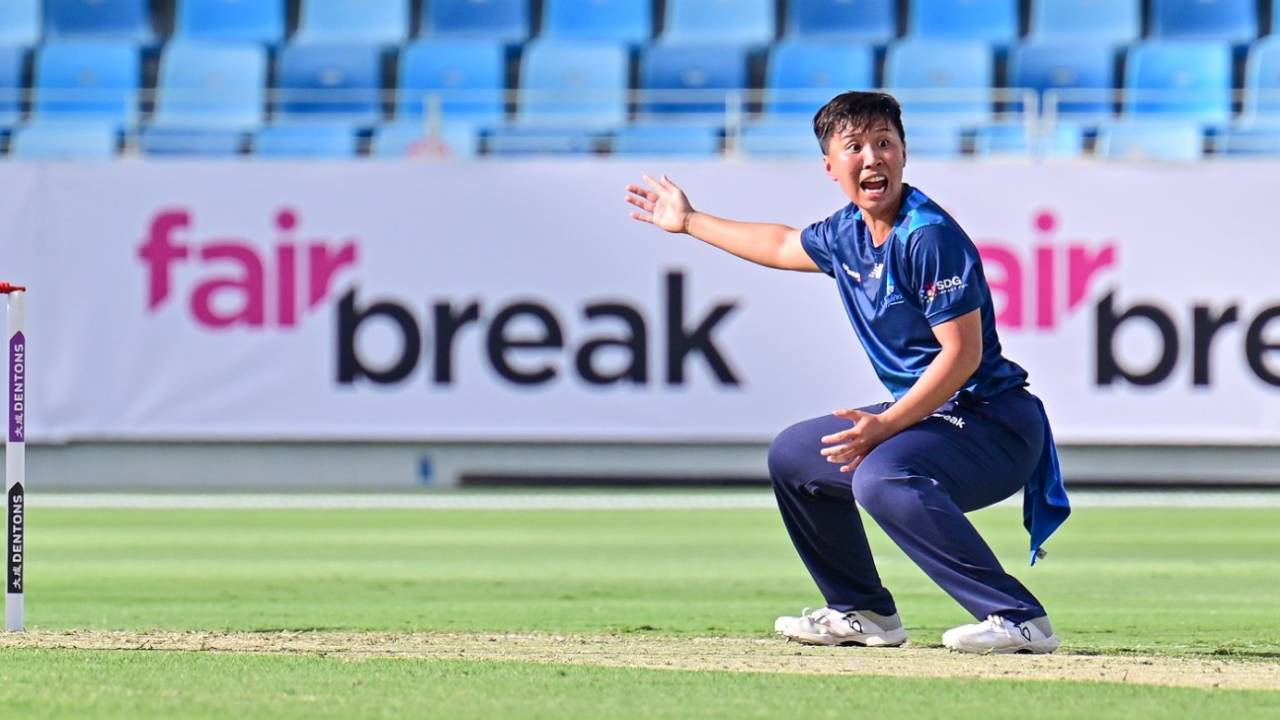 Kary Chan appeals, Tornadoes vs Sapphires, FairBreak Invitational Tournament, Dubai, May 5, 2022