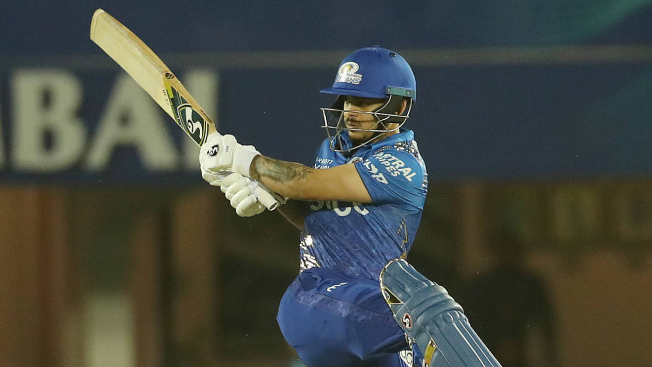Ishan Kishan turns on the style, Gujarat Titans vs Mumbai Indians, IPL 2022, Brabourne Stadium, Mumbai, May 6, 2022
