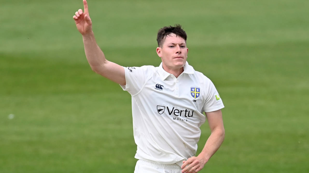 Matthew Potts claimed a five-wicket haul, Worcestershire vs Durham, LV= Insurance Championship, Division Two, New Road, 2nd day, May 6, 2022