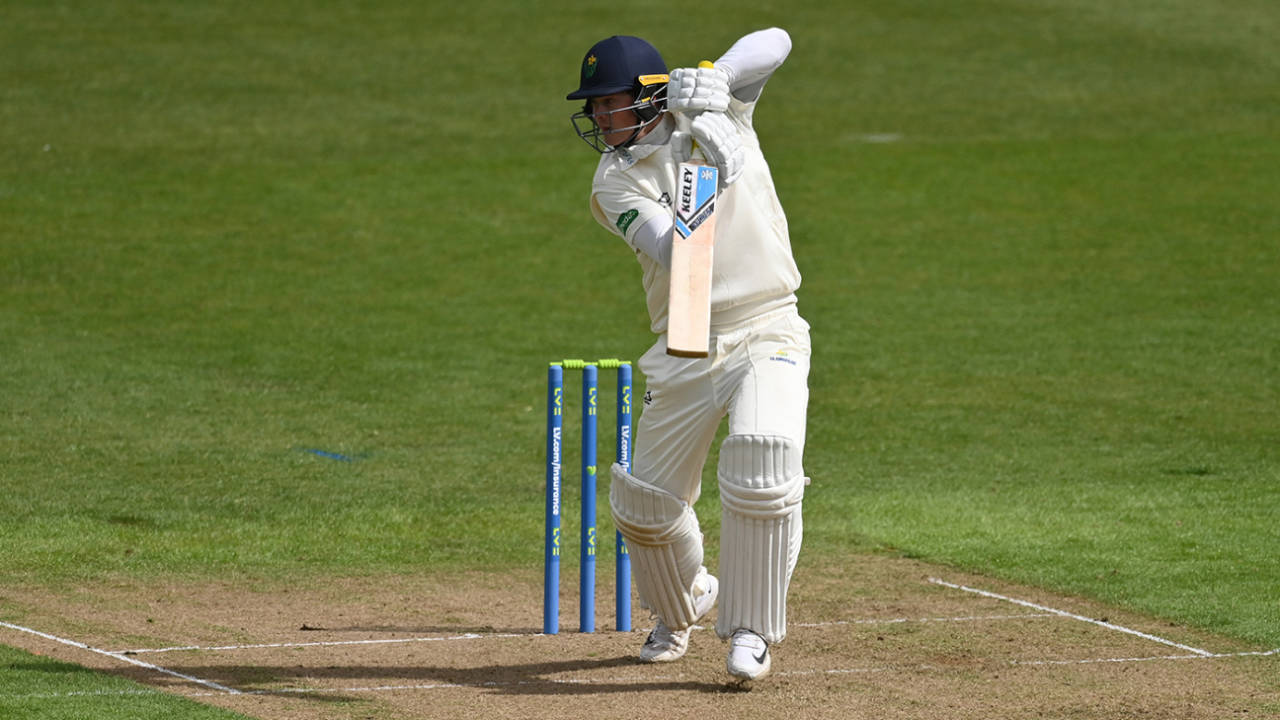 Sam Northeast steers into the off side, Glamorgan vs Durham, LV= Insurance Championship, Division Two, Cardiff, April 7, 2022